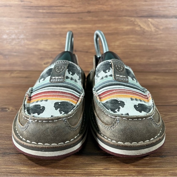 Ariat Crusier ‘Buffalo Print’ Leather Slip-On Sneakers Loafers Women’s Size 7 - Picture 5 of 11